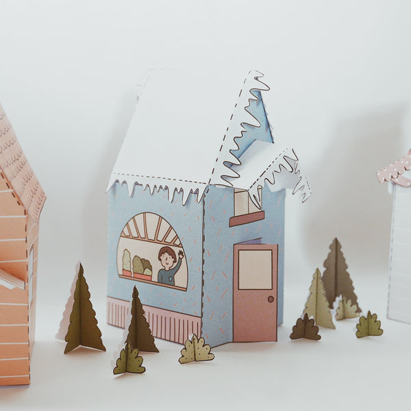 Descargable casitas de papel