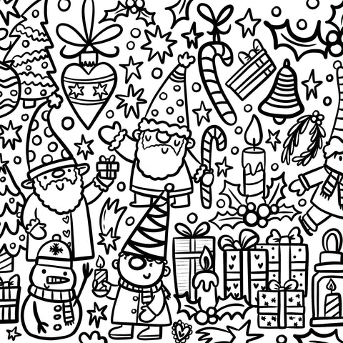 Descargable para colorear de Navidad