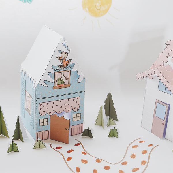 Descargable casitas de papel