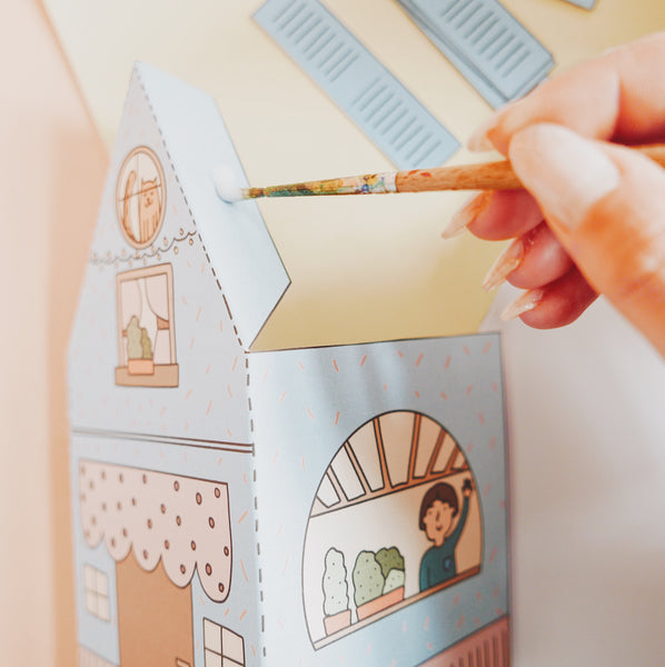 Descargable casitas de papel