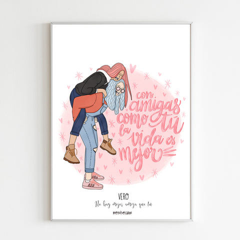 Print Amigas como tú (Personalizada)