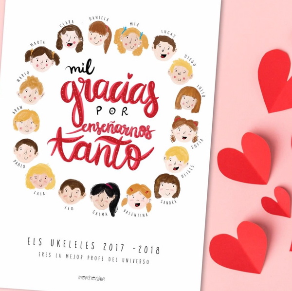 Lámina Personalizable - Gracias por enseñarnos tanto