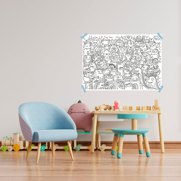 Pack 4 pósters para colorear