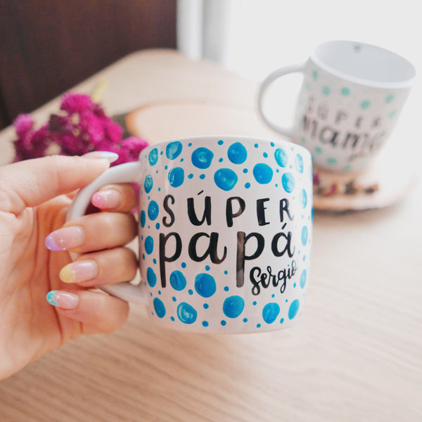 Tazas Súper Mamá/ Súper Papá