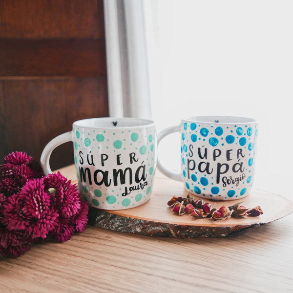 Tazas Súper Mamá/ Súper Papá