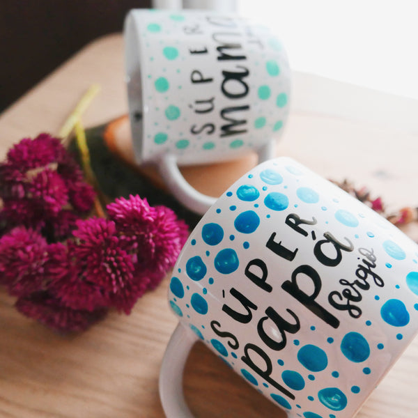 Tazas Súper Mamá/ Súper Papá
