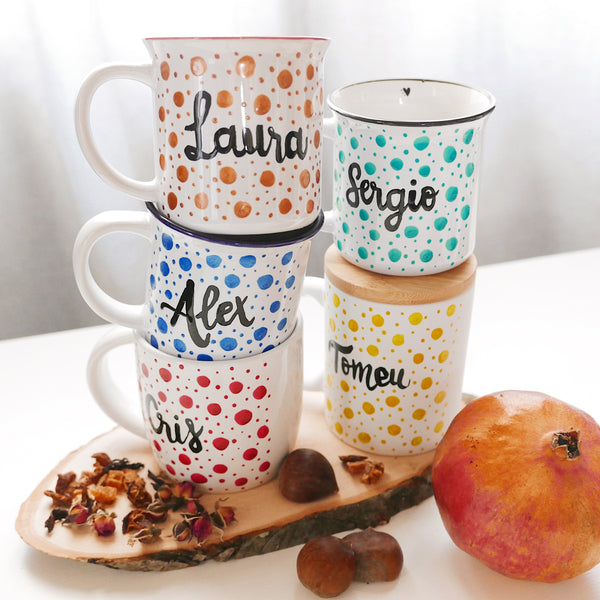 Taza Curly Personalizada Con Nombre
