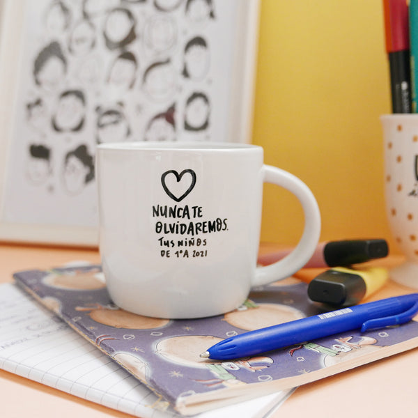 Taza Curly Mejor Profe Con Nombre