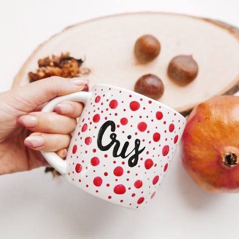 Taza Curly Personalizada Con Nombre